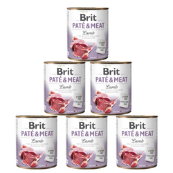 BRIT Paté & Meat z Jagnięciną - mokra karma dla psa - 6x800 g