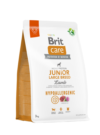 BRIT Care Hypoallergenic Junior Large Breed Lamb - sucha karma dla psa - 3 kg