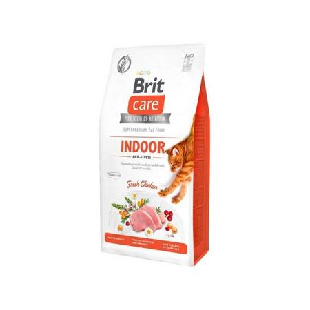 Brit Care Cat Grain Free Indoor Anti-Stress - sucha karma z kurczakiem dla kota - 7 kg