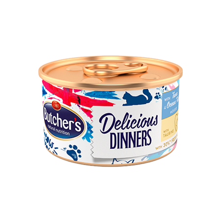 Butcher’s Delicious Dinners Cat - mokra karma dla kota  z tuńczykiem i rybami oceanicznymi w formie musu - puszka - 85 g
