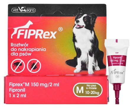 FIPREX Krople przeciw pasożytom dla psa M - 2 ml