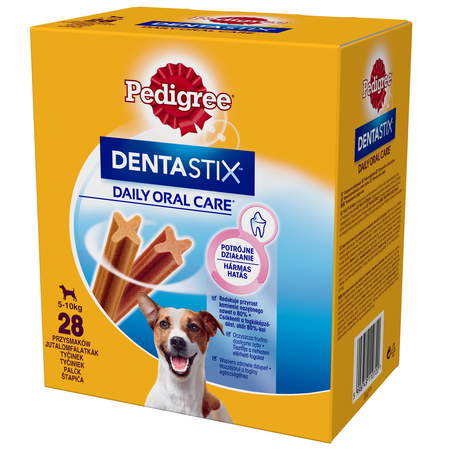 PEDIGREE DentaStix Small - przysmak dentystyczny dla psów małych ras - 28 sztuk (4x110 g)