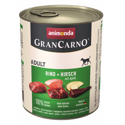 ANIMONDA Grancarno Adult wołowina i jeleń i jabłko - mokra karma dla psa - 800g