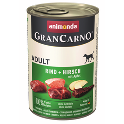 ANIMONDA Grancarno Adult wołowina, jeleń i jabłko - mokra karma dla psa - 400g
