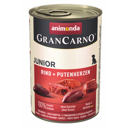 ANIMONDA Grancarno Junior wołowina i serca indyka - mokra karma dla szczeniąt - 400 g