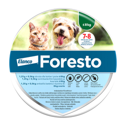 BAYER Foresto Obroża przeciw pchłom i kleszczom dla kotów i małych psów - długość 38 cm