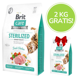 BRIT CARE Cat Grain-Free Sterilised Urinary Health - karma dla kotów wysterylizowanych - 7 kg + 2 kg GRATIS!