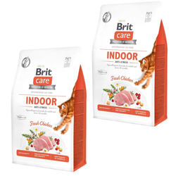 BRIT Care Grain-Free Adult Indoor Anti-Stress - sucha karma dla kota -  2x2 kg 