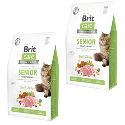 BRIT Care Grain-Free Senior Weight Control - sucha karma dla kota -  2x2 kg