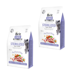 BRIT Care Grain-Free Sterilized Weight Control - sucha karma dla kota - 2x2 kg