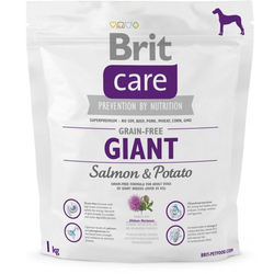 BRIT Care Grain-free Adult Giant Salmon & Potato - sucha karma z łososiem i ziemniakami dla psów ras olbrzymich - 1 kg
