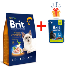 BRIT Dry Premium By Nature Indoor Kurczak - sucha karma dla kotów - 300 g + GRATIS!
