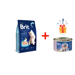 BRIT Dry Premium By Nature Kitten Kurczak - 300 g + PREZENT