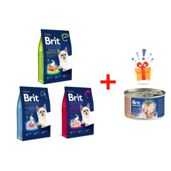BRIT Dry Premium By Nature Sterilized MIX SMAKÓW - 3x300 g + PREZENT