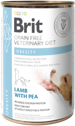 BRIT Grain Free Vet Diets Dog Obesity Jagnięcina & Groszek - mokra karma dla psa - 400 g
