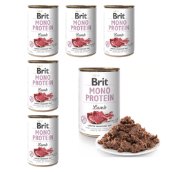 BRIT Mono Protein jagnięcina - mokra karma dla psa - 6x400 g