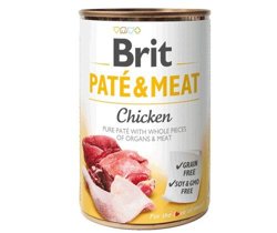 BRIT PATÉ & MEAT z kurczakiem - mokra karma dla psa - puszka - 400 g