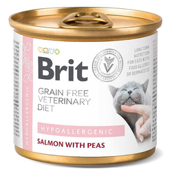 BRIT Veterinary Diet Hypoallergenic Salmon&Pea - mokra karma dla kota - 200g