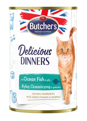 BUTCHER'S Delicious dinners Kawałki z rybą morską w galaretce - mokra karma dla kota - 400 g