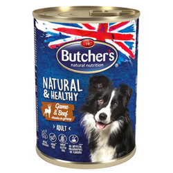 BUTCHER'S Natural&Healthy dziczyzna z wołowiną w sosie - mokra karma dla psa - puszka 400 g