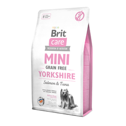 Brit Care Adult Mini Grain Free Yorkshire - sucha karma z łososiem i tuńczykiem dla psa - 2 kg
