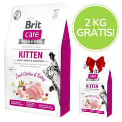 Brit Care Cat Grain Free Kitten Healthy Growth & Development - sucha karma bezzbożowa dla kociąt - 7 kg + 2 kg GRATIS!
