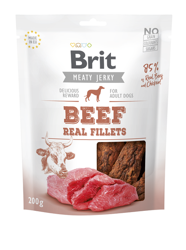 Brit Jerky Beef Real Fillets - Wołowina - przysmak dla psa - 200 g