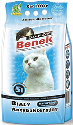 CERTECH Super Benek Biały Antybakteryjny - żwirek dla kota zbrylający 5 l
