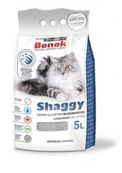 CERTECH Super Benek Shaggy - bentonitowy żwirek dla kotów z długą sierścią, zbrylający 5 l