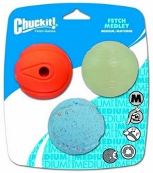 Chuckit! Fetch Medley Medium 3pak - zestaw 3 piłek dla psa