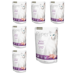 DOLINA NOTECI Piper Sterilised z królikiem - mokra karma dla kotów sterylizowanych - 6x100 g
