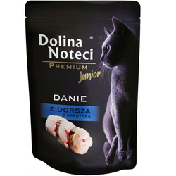 DOLINA NOTECI Premium Danie z dorszem i sardynką - mokra karma dla kociąt - 85 g