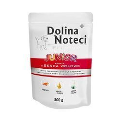 DOLINA NOTECI Premium Junior bogata w serca wołowe - mokra karma dla szczeniąt ras średnich i dużych - 300g
