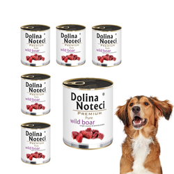 DOLINA NOTECI Premium Pure bogata w dziczyznę - mokra karma dla psa - 6x800 g