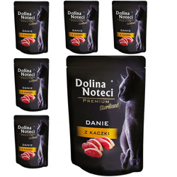 DOLINA NOTECI Premium Sterilised Danie z kaczki - mokra karma dla kotów sterylizowanych - 6x85g
