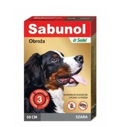 DR SEIDEL Sabunol - obroża przeciw pchłom i kleszczom dla psa szara 50cm