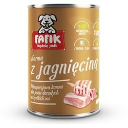 FAFIK Karma z jagnięciną - mokra karma dla psa - 400 g