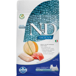 FARMINA N&D Ocean Dog Salmon, Cod, Cantaloupe, Melon Adult Mini - sucha karma dla psa - 800 g
