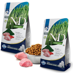 FARMINA N&D Spirulina Lamb Adult Medium&Maxi - sucha karma dla psa - 2x7 kg
