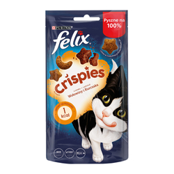 FELIX Crispies Wołowina, Kurczak - przysmak dla kota - 45 g 