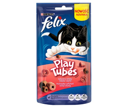 FELIX Play Tubes Indyk, Szynka - przysmak dla kota - 50 g 
