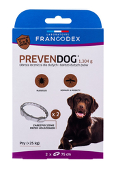 FRANCODEX PrevenDog - obroża przeciw kleszczom - 2x75 cm
