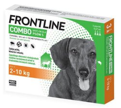 Frontline Combo Spot-On S - krople przeciwko pchłom i kleszczom dla psów małych ras - 3 sztuki