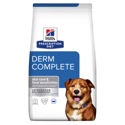 HILL'S Prescription Diet Derm Complete Canine - sucha karma dla psów z alergią i nadwrażliwością pokarmową - 12 kg