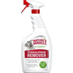 NATURE'S MIRACLE Stain&Odour Remover - Spray do usuwania zabrudzeń po kotach - 709 ml