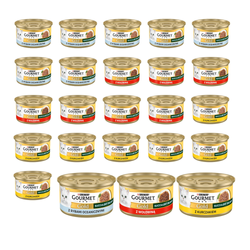 PURINA Gourmet Gold Succulent Delights Mix 3 Smaków - mokra karma dla kota - 24x85 g