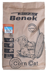 Super Benek Corn Cat Morska Bryza - zbrylający żwirek dla kota - 25 L/15,7 kg