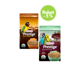 VERSELE LAGA Prestige Loro Parque - 1 kg +  Budgies Premium - Karma dla Papugi Falistej - 800 g z rabatem - 5%