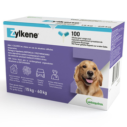 VETOQUINOL Zylkene 100 tabletek na stres 15-60 kg  - preparat dla psa/kota - 450 mg