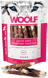 WOOLF Duck rawhide twister - przysmak dla psa - 100g